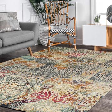 Rugsville Johanna Multi Graphic Designer Modern Carpet 5'3" x 7'7"