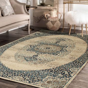 Rugsville Madilynn Medallian Gray Persian Carpet 5'1" x 7'7"