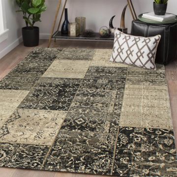 Rugsville Lea Patchwork Multi Modern Carpet 5'1" x 7'6"