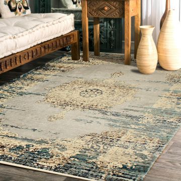 Rugsville Gloria Oriental Gray Modern Carpet 5'3" x 7'7"