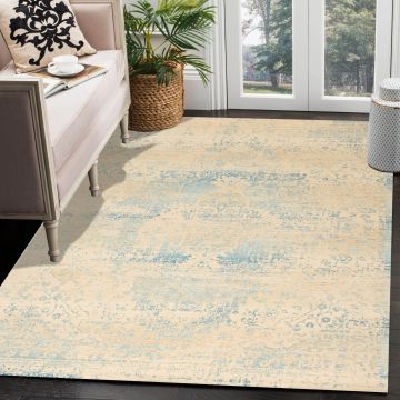 Rugsville Jaylee Vintage Oriental Ivory Persian Carpet 5'4" x 7'7"