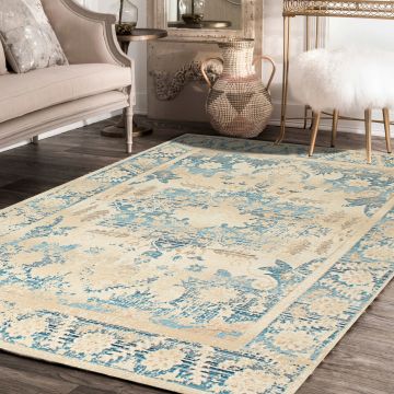 Rugsville Hallie Oriental Blue Persian Carpet 5'4" x 7'6"