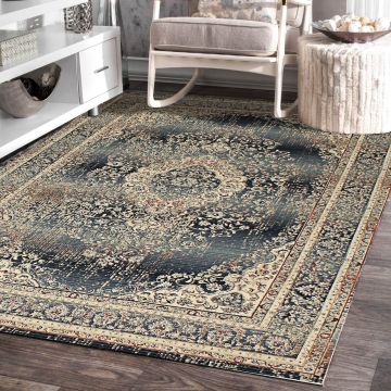 Rugsville Kassandra Black Oriental Persian Carpet 5' x 7'6"