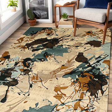 Rugsville Karlee Abstract Multi Modern Carpet 6'3" x 9'3"