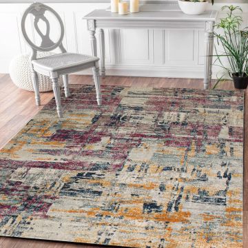 Rugsville Orhan Multi Graphic Modern Carpet 5'3" x 7'4"