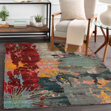 Rugsville Otar Multi Abstract Modern Carpet 5'3" x 7'4"