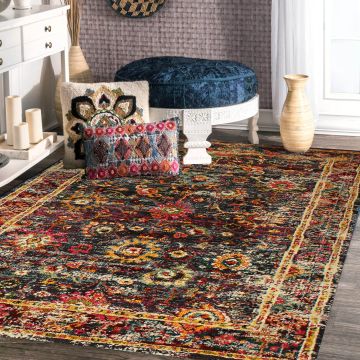 Rugsville Sevket Vintage Multi Floral Persian Carpet 5'3" x 7'4"