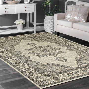 Rugsville Soner Vintage Gray Oriental Persian Carpet 5'3" x 7'4"