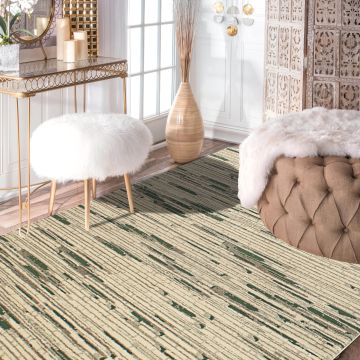 Rugsville Louis Ivory Graphic Modern Carpet 5'4" x 7'7"
