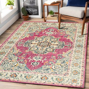 Rugsville Agon Vintage Pink & Purple Oriental Persian Carpet 5'3" x 7'8"