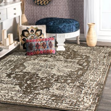 Rugsville Altherr Brown Vintage Oriental Persian Carpet 5'3" x 7'7"