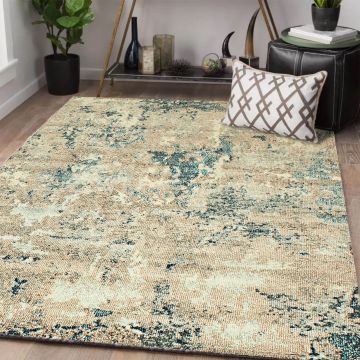 Rugsville Benziger Multi Abstract Modern Carpet 5'3" x 7'6"