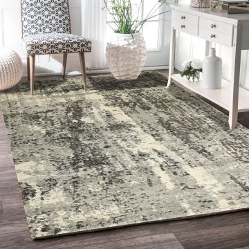 Rugsville Derrer Gray Abstract Modern Carpet 5'3" x 7'8"