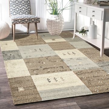 Rugsville Elin Multi Patchwork Modern Carpet 5'3" x 7'7"