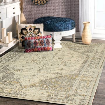 Rugsville Dorothe Ivory Oriental Persian Carpet 5'3" x 7'9"