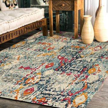 Rugsville Danica Multi Abstract Modern Carpet 5'3" x 7'10"