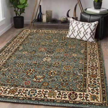 Rugsville Gracelynn Traditional Floral Gray Persian Carpet 5'3" x 7'8"