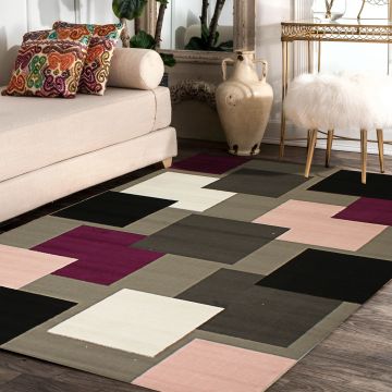 Rugsville Taliyah Geometric Multi Modern Carpet 5'3" x 7'1"