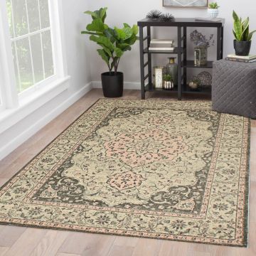 Rugsville Keyla Oriental Ivory Persian Carpet 5'2" x 7'7"