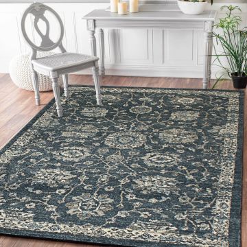 Rugsville Kyndall Floral Blue Persian Carpet 5'3" x 7'9"