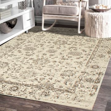 Rugsville Natalya Floral Ivory Persian Carpet 5'3" x 7'7"