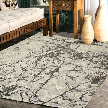 Rugsville Renee Abstract Gray Modern Carpet 5'3" x 7'6"
