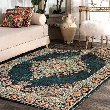 Rugsville Mara Oriental Blue Persian Carpet 5'3" x 7'7"
