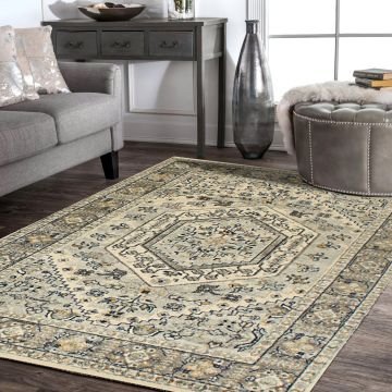Rugsville Saanvi Oriental Ivory Persian Carpet 5'3" x 7'8"