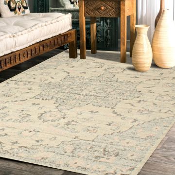 Rugsville Larissa Oriental Ivory Persian Carpet 5'3" x 7'9"