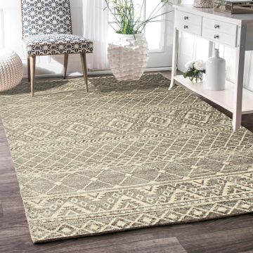 Rugsville Carley Geometric Brown Modern Carpet 5'3" x 7'9"