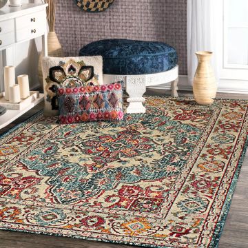 Rugsville Malaya Oriental Blue Persian Carpet 5'3" x 7'7"