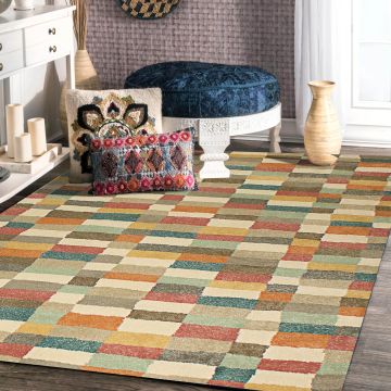 Rugsville Kasey Multi Stripe Modern Carpet 5'3" x 7'6"