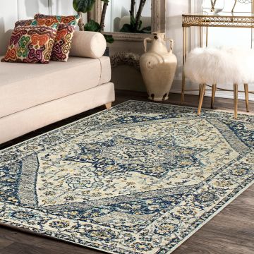 Rugsville Cambria Oriental Ivory Persian Carpet 5'3" x 7'7"
