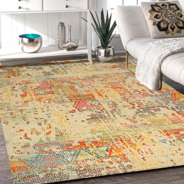 Rugsville Bree Graphic Multi Modern Carpet 5'2" x 7'7"