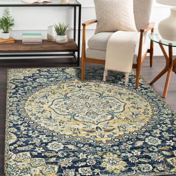 Rugsville Dalia Oriental Blue Persian Carpet 5'3" x 7'7"