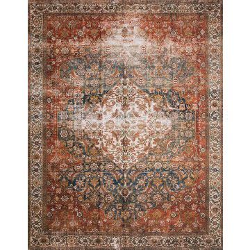 Layla Rust Wool Handmade Carpet 