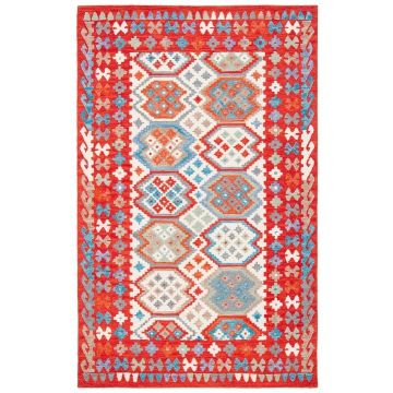  Tuscan Red Multi Bohemian Handmade Wool Carpet 