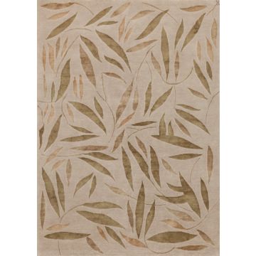 Ceylon Sophia Farm house Light Khaki  Handmade Wool Carpet 