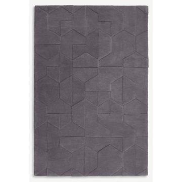 Reagan Poral Modern Irongate Handmade Wool Carpet 