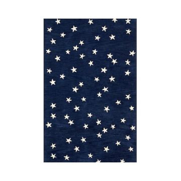 Stella Star Kids Blue Handmade Wool Carpet 