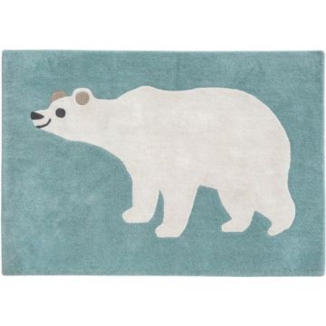 Animal Kingdom Beer Blue Handmade Wool Carpet 