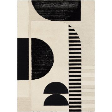 Elliott Tabu Modern Ivory Handmade Wool Carpet 