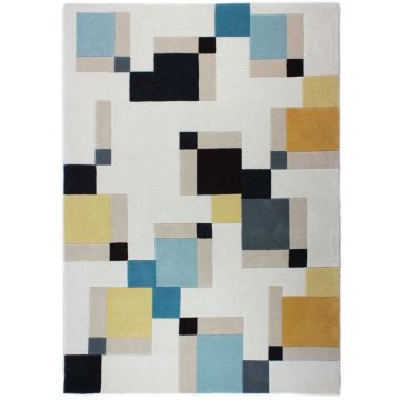 Everly Ferrom Modern Ivory Handmade Wool Carpet 