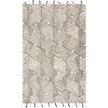 Oakley Terick Modern Ivory Handmade Wool Carpet 