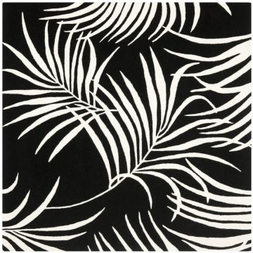 Ashton Atlis Modern Black Handmade Wool Carpet 