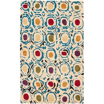 Twenko Mirana Modern Ivory Handmade Wool Carpet 