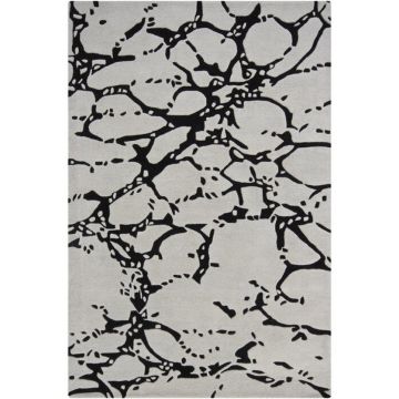 Wren Marbel Modern Ivory Handmade Wool Carpet 