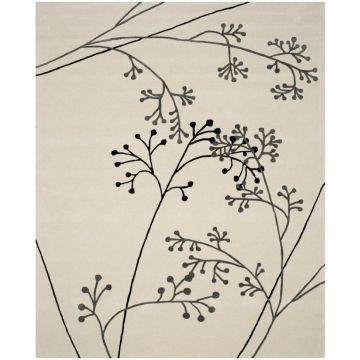 Blossom Mesty Floral Ivory Handmade Wool Carpet 