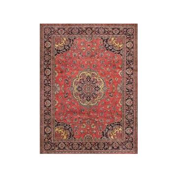 Rugsville Tabriz Wool Rust Black Carpet 2'6" x 2'0