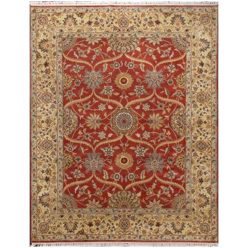 Rugsville Mugal Rust Beige Wool Carpet 10071
